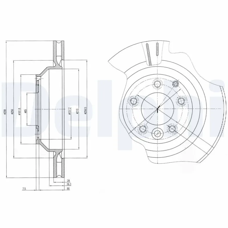 DELPHI Disco freno BG4070