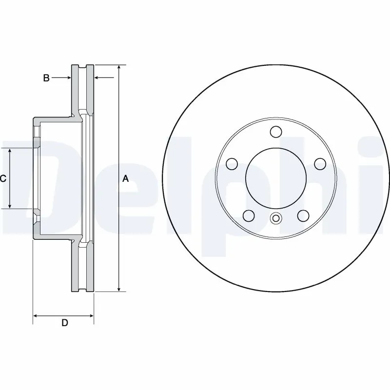 DELPHI Disco de travão BG9145C