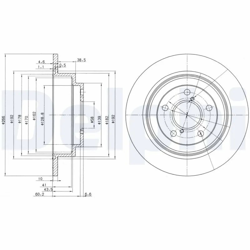 DELPHI Disco freno BG2826