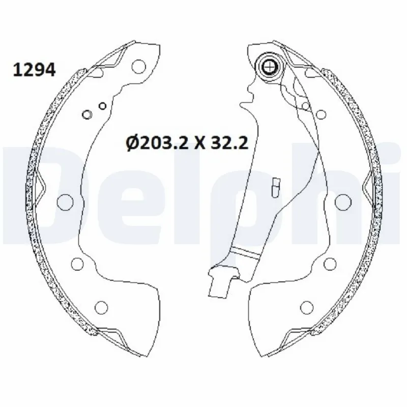 DELPHI Juego de zapatas de frenos LS2181