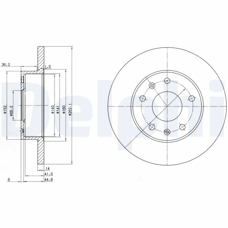 DELPHI Тормозной диск BG3426