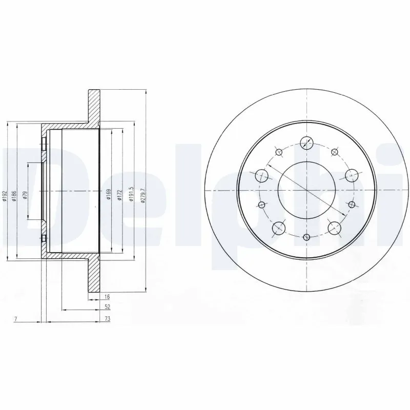 DELPHI Disco freno BG4099