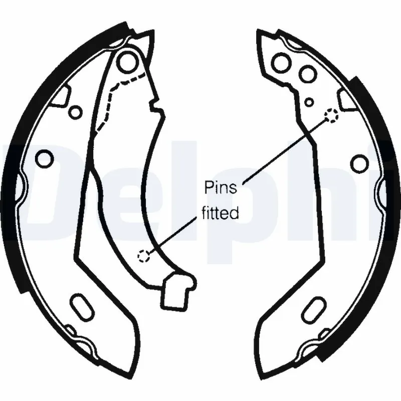 DELPHI Kit ganasce freno LS1250