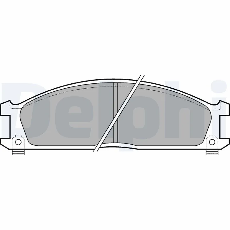 DELPHI Комплект тормозных колодок, дисковый тормоз LP543