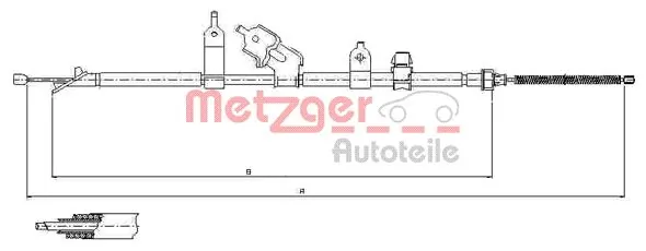 METZGER Cavo comando, Freno stazionamento 17.1081