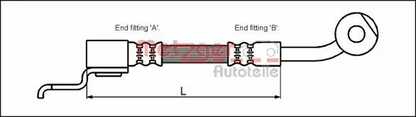 METZGER Tubo flexible de frenos 4113523