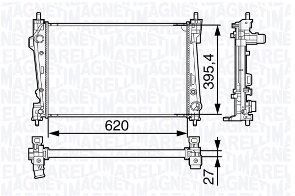 MAGNETI MARELLI 라디에이터, 엔진 냉각 350213131200