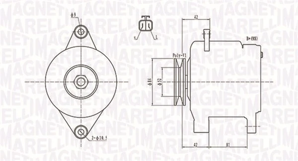 MAGNETI MARELLI Alternatör 063731615010