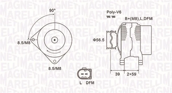 MAGNETI MARELLI Alternatör 063731911010