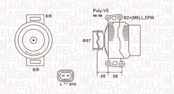 MAGNETI MARELLI Alternatör 063731740010