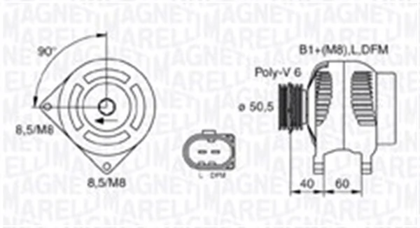 MAGNETI MARELLI Alternatör 063731542010