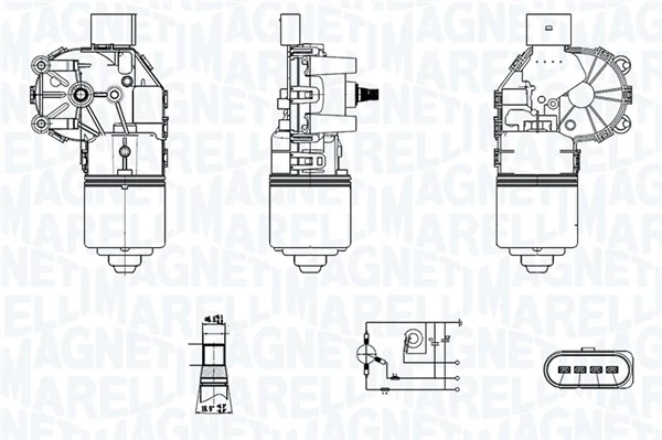 MAGNETI MARELLI موتور الماسحة 064350006010