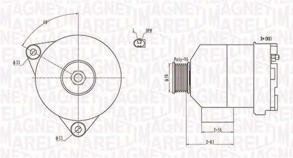 MAGNETI MARELLI 발전기 063731872010
