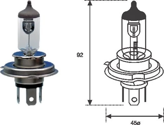 MAGNETI MARELLI Lampu Pijar, Lampu Tinggi 002555100000