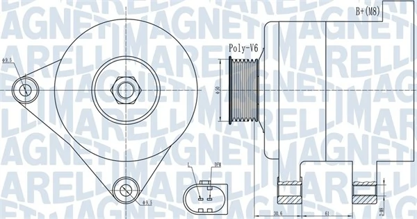 MAGNETI MARELLI Alternatör 063731985010