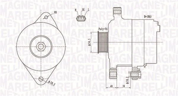 MAGNETI MARELLI Генератор 063731800010