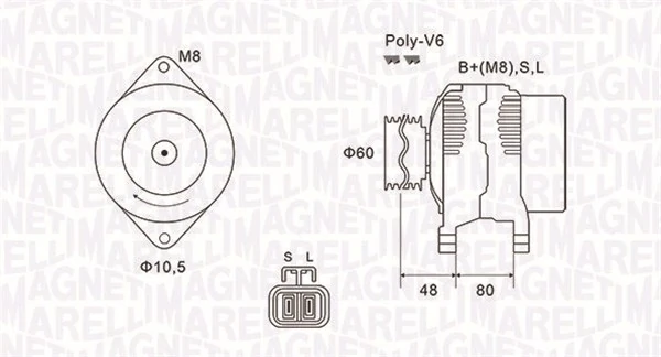 MAGNETI MARELLI 발전기 063731607010