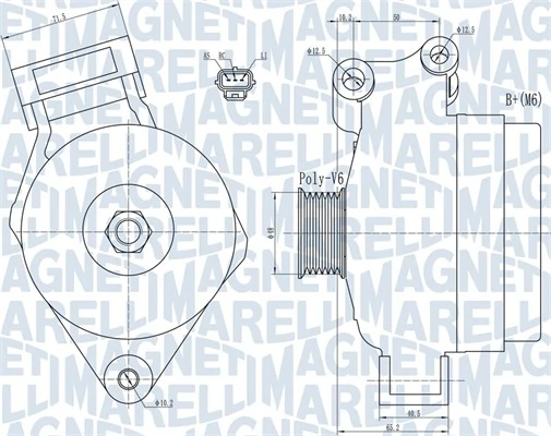 MAGNETI MARELLI Генератор 063731925010