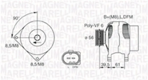 MAGNETI MARELLI 발전기 063731394010