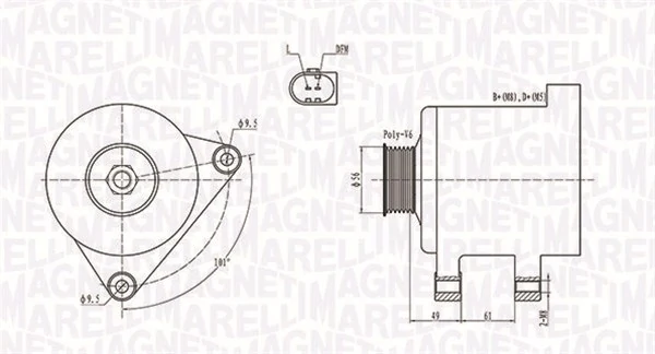 MAGNETI MARELLI 발전기 063731782010