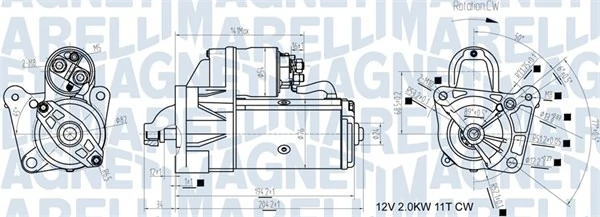 MAGNETI MARELLI Marş motoru 063721193010