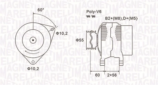 MAGNETI MARELLI Alternatör 063731577010