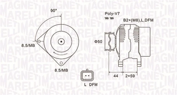 MAGNETI MARELLI 발전기 063731827010