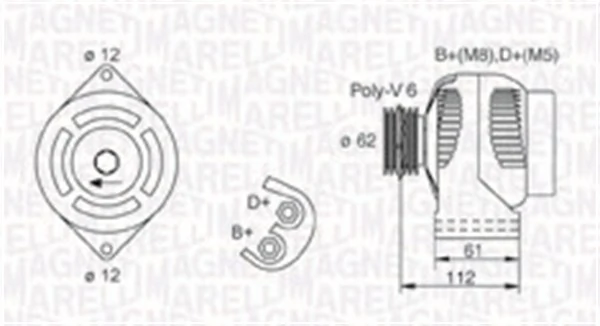 MAGNETI MARELLI 발전기 063731884010