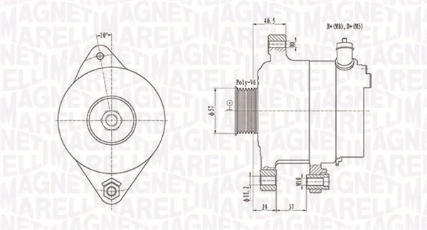MAGNETI MARELLI 발전기 063731949010