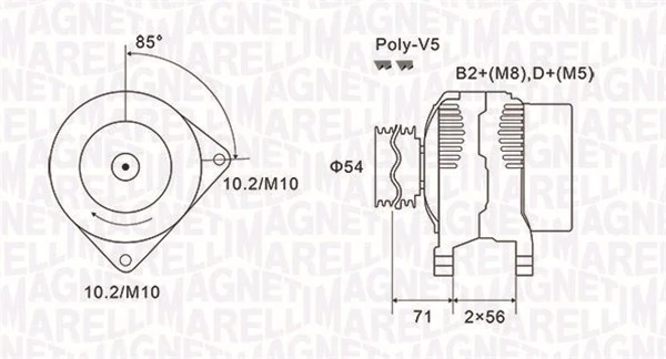MAGNETI MARELLI Alternatör 063731833010
