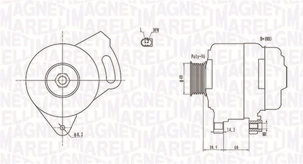 MAGNETI MARELLI Alternatör 063731750010