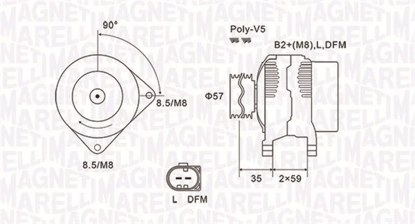 MAGNETI MARELLI Alternatör 063731675010