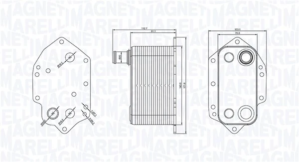 MAGNETI MARELLI Radiatore olio, Olio motore 350300004000