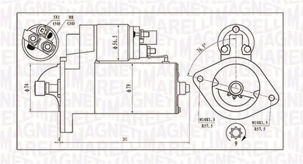 MAGNETI MARELLI Стартер 063721135010